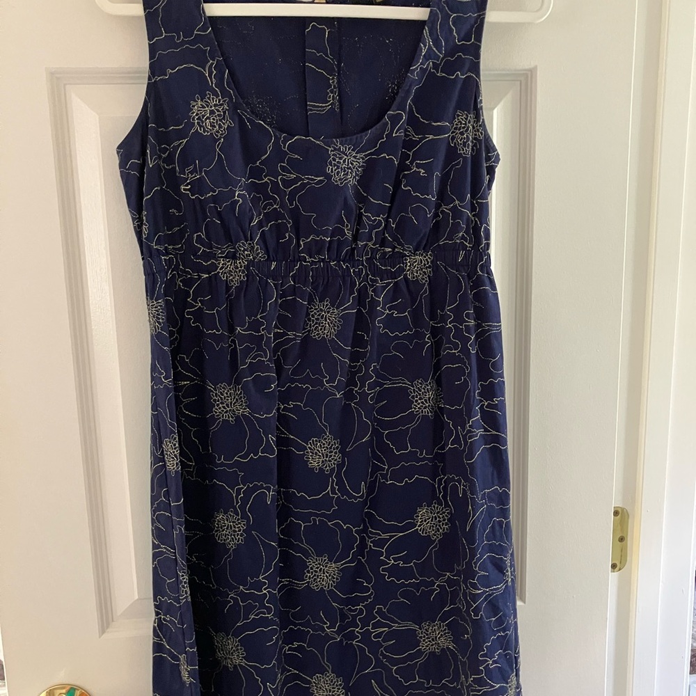 Essentials Navy Sleeveless Scoop Neck Sundress